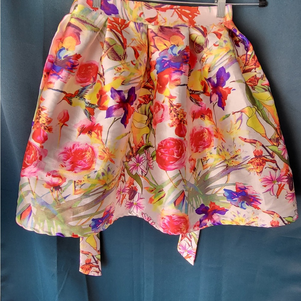 Xhilaration Floral Circle Skirt - Pink, Purple, Yellow & Green